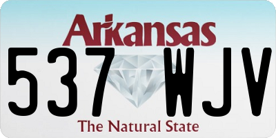AR license plate 537WJV
