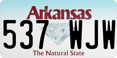 AR license plate 537WJW
