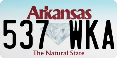 AR license plate 537WKA