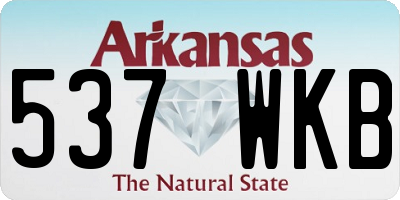 AR license plate 537WKB