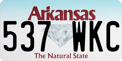 AR license plate 537WKC