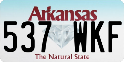 AR license plate 537WKF