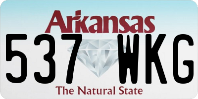 AR license plate 537WKG