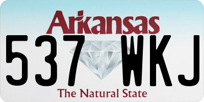 AR license plate 537WKJ