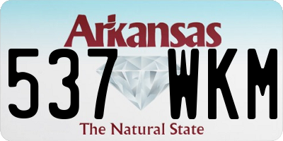 AR license plate 537WKM