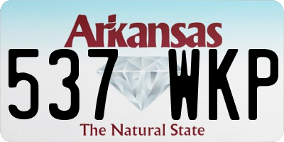 AR license plate 537WKP