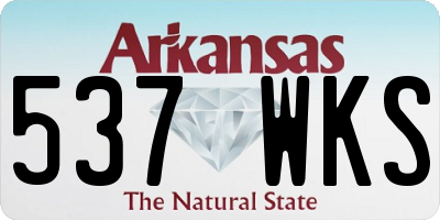 AR license plate 537WKS