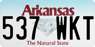 AR license plate 537WKT