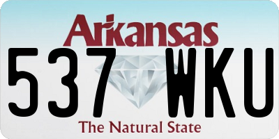 AR license plate 537WKU