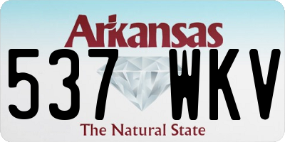 AR license plate 537WKV