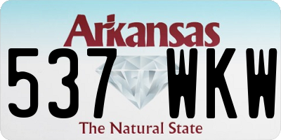 AR license plate 537WKW