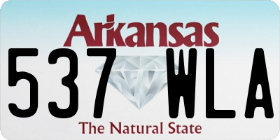 AR license plate 537WLA