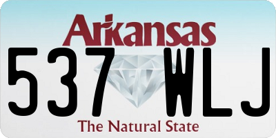 AR license plate 537WLJ