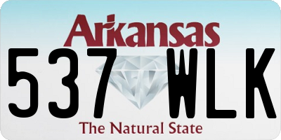 AR license plate 537WLK