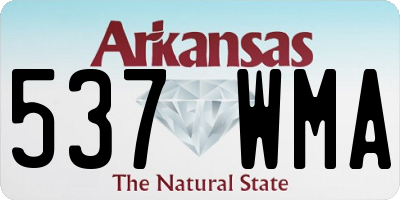 AR license plate 537WMA