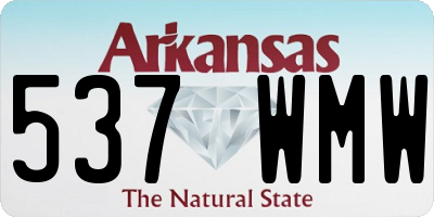 AR license plate 537WMW