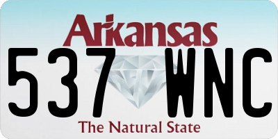AR license plate 537WNC