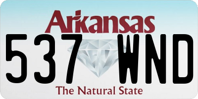 AR license plate 537WND