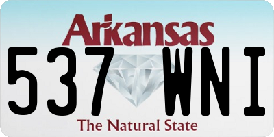 AR license plate 537WNI