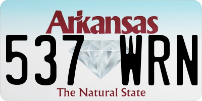 AR license plate 537WRN