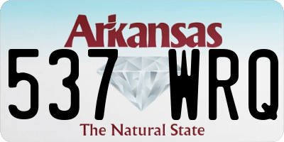 AR license plate 537WRQ