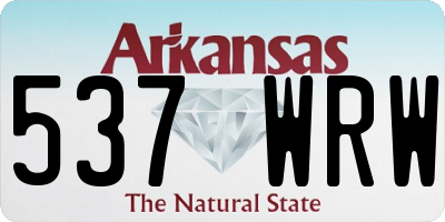 AR license plate 537WRW
