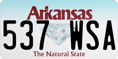 AR license plate 537WSA