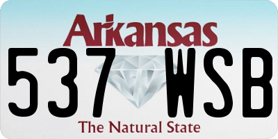 AR license plate 537WSB