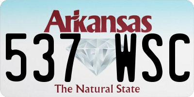AR license plate 537WSC