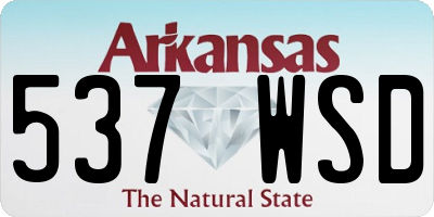 AR license plate 537WSD
