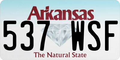 AR license plate 537WSF