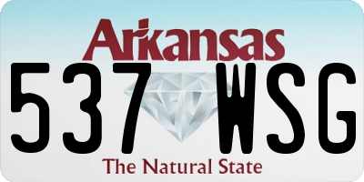 AR license plate 537WSG