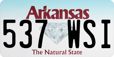 AR license plate 537WSI