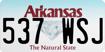 AR license plate 537WSJ