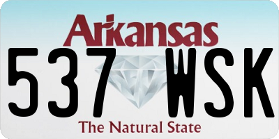 AR license plate 537WSK