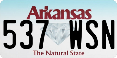AR license plate 537WSN