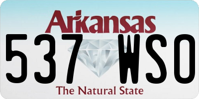 AR license plate 537WSO