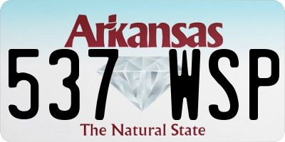 AR license plate 537WSP
