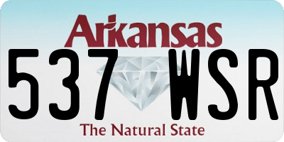 AR license plate 537WSR