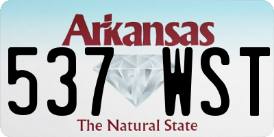 AR license plate 537WST
