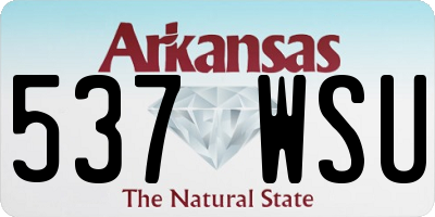 AR license plate 537WSU