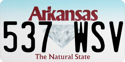 AR license plate 537WSV