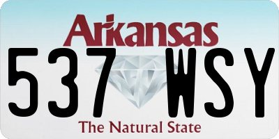 AR license plate 537WSY