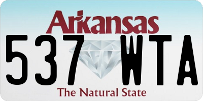 AR license plate 537WTA