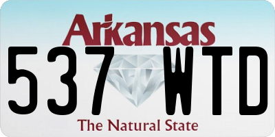 AR license plate 537WTD