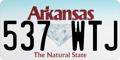 AR license plate 537WTJ