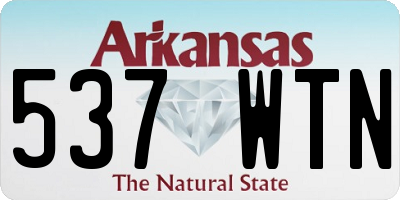 AR license plate 537WTN