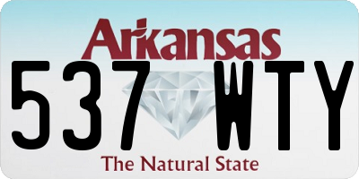 AR license plate 537WTY