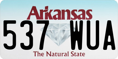 AR license plate 537WUA