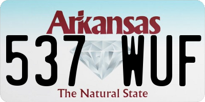 AR license plate 537WUF